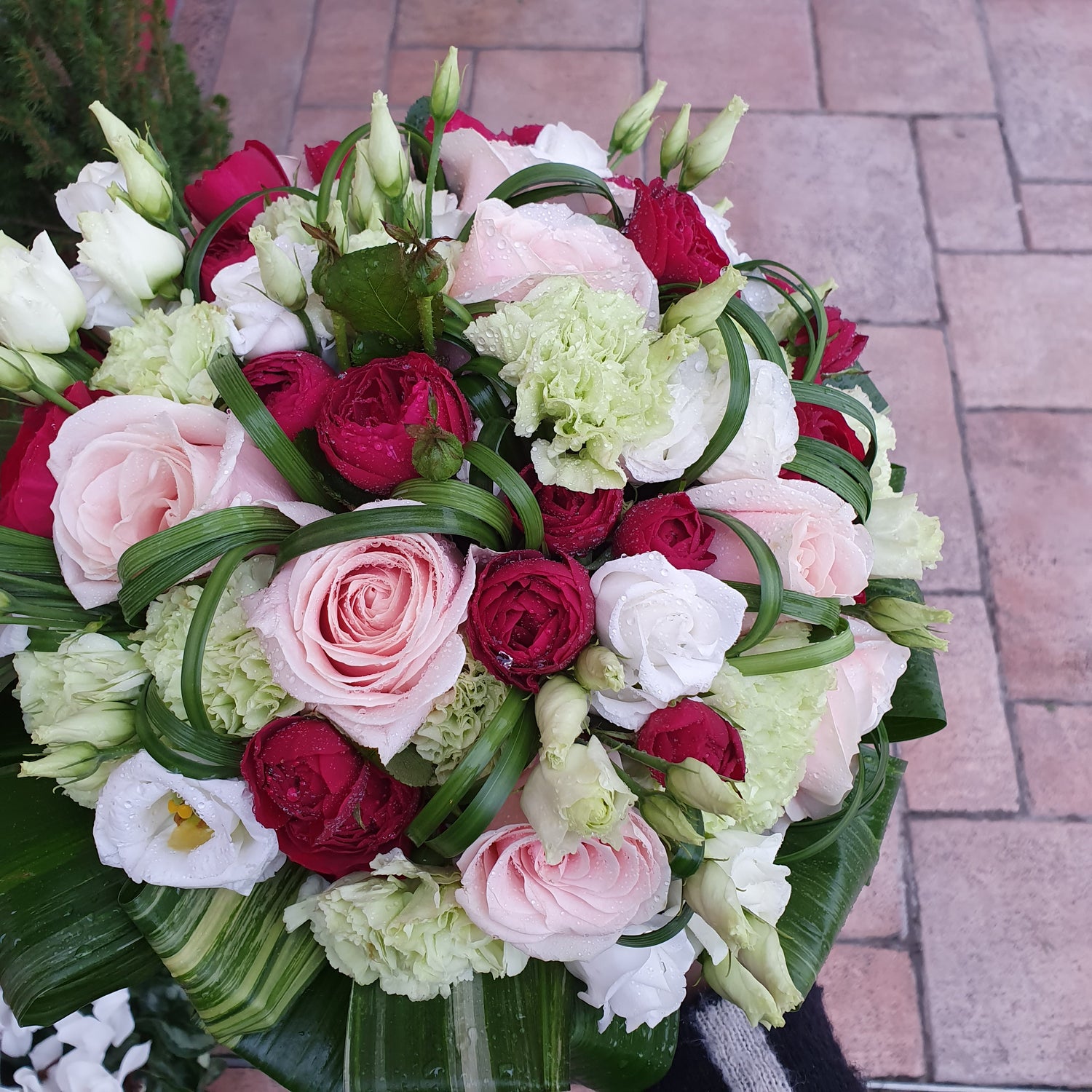 Bouquet fiori misti - Bianco Rosa Rosso - Fiori Pelizzari